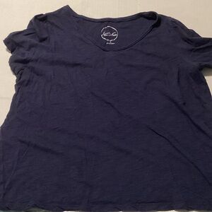 INC  Deep Blue V-Neck Tee